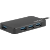 Natec | 4 Port Hub With USB 3.0 | Moth NHU-1342 | Black | 0.15 m