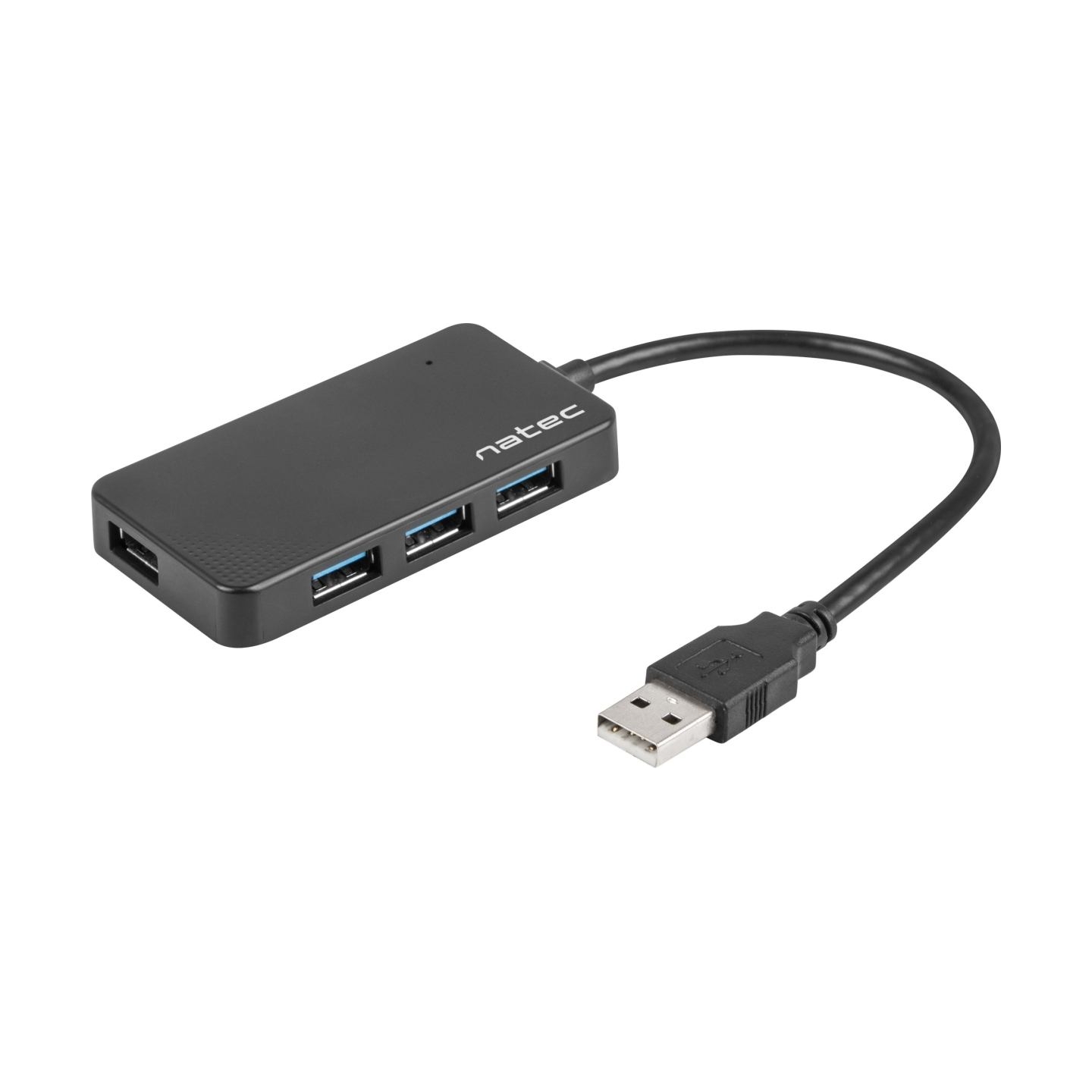 Natec | 4 Port Hub With USB 3.0 | Moth NHU-1342 | Black | 0.15 m