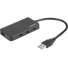 Natec | 4 Port Hub With USB 3.0 | Moth NHU-1342 | Black | 0.15 m