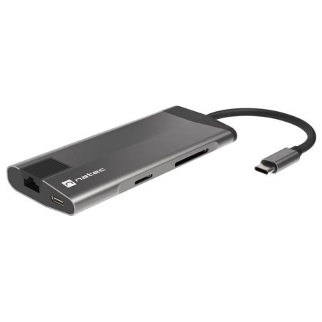 Natec | USB-C Multiport Adapter | NMP-1690 | Grey | USB Type-C | 0.15 m