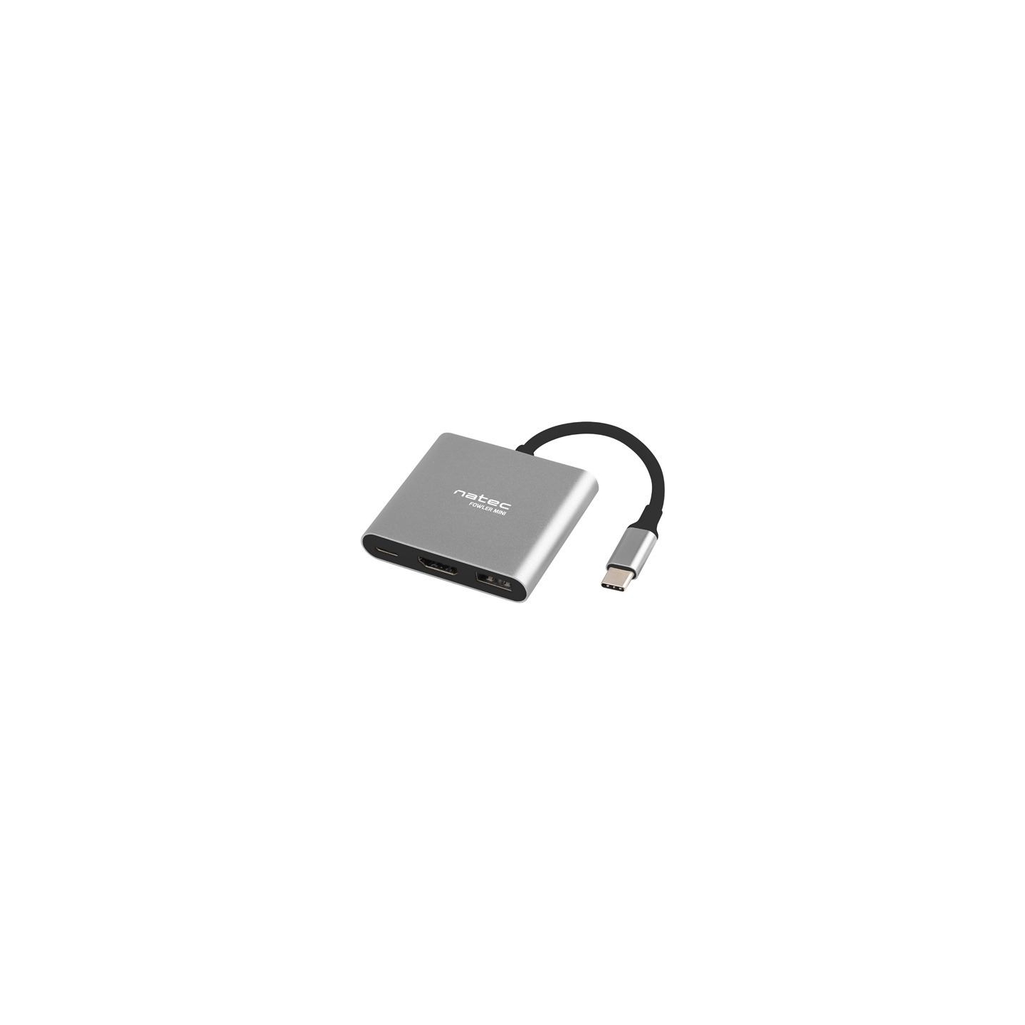 Natec Multi-Port Adapter, Fowler, USB-C, HDMI, USB 3.0 | Natec | USB-C Multiport Adapter | NMP-1607 | Grey | USB Type-C | 0.11 m