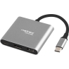 Natec Multi-Port Adapter, Fowler, USB-C, HDMI, USB 3.0 | Natec | USB-C Multiport Adapter | NMP-1607 | Grey | USB Type-C | 0.11 m