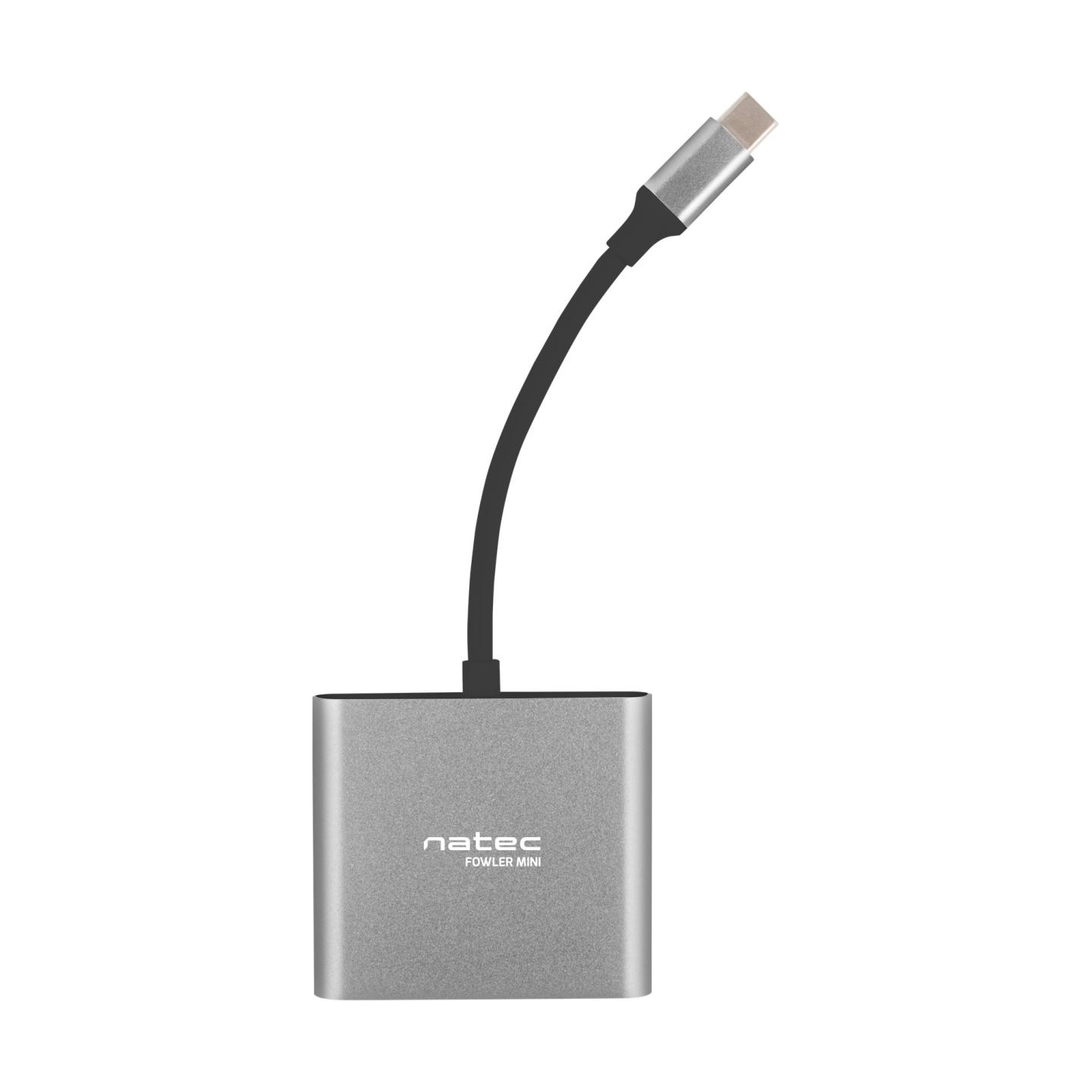 Natec Multi-Port Adapter, Fowler, USB-C, HDMI, USB 3.0 | Natec | USB-C Multiport Adapter | NMP-1607 | Grey | USB Type-C | 0.11 m