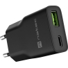 Natec Ribera USB Charger Gan Slim USB 1X USB-A + 1X USB-C 20W | NUC-2377