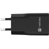 Natec Ribera USB Charger Gan Slim USB 1X USB-A + 1X USB-C 20W | NUC-2377