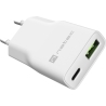 Natec Ribera USB Charger Gan Slim USB 1X USB-A + 1X USB-C 20W | NUC-2376