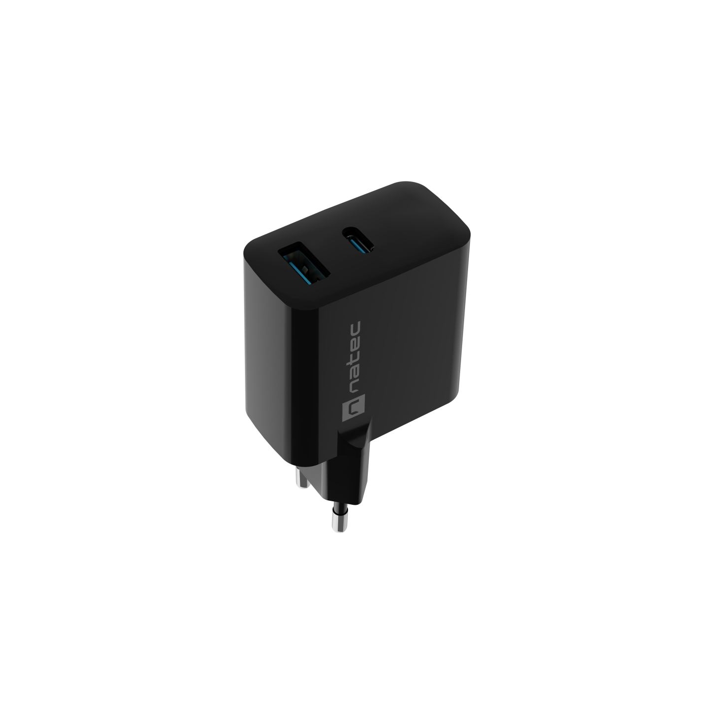 Natec Ribera USB Charger, 1x USB-A, 1x USB-C, 45 W | NUC-2143