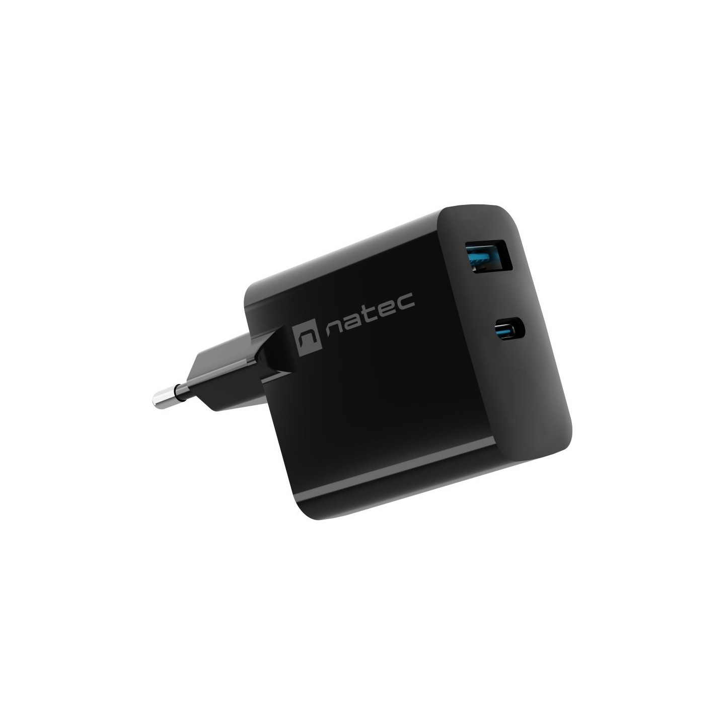 Natec Ribera USB Charger, 1x USB-A, 1x USB-C, 45 W | NUC-2143