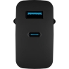 Natec Ribera USB Charger, 1x USB-A, 1x USB-C, 45 W | NUC-2143