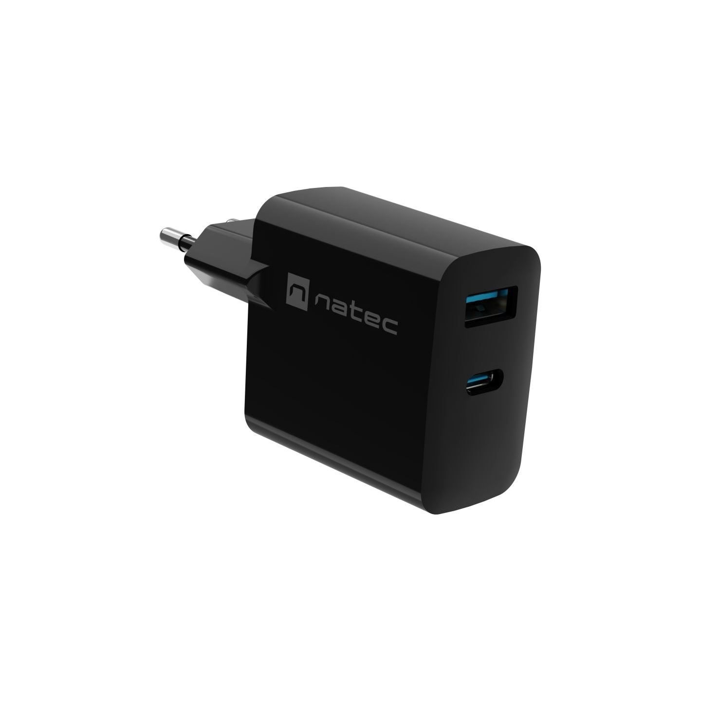 Natec Ribera USB Charger, 1x USB-A, 1x USB-C, 45 W | NUC-2143