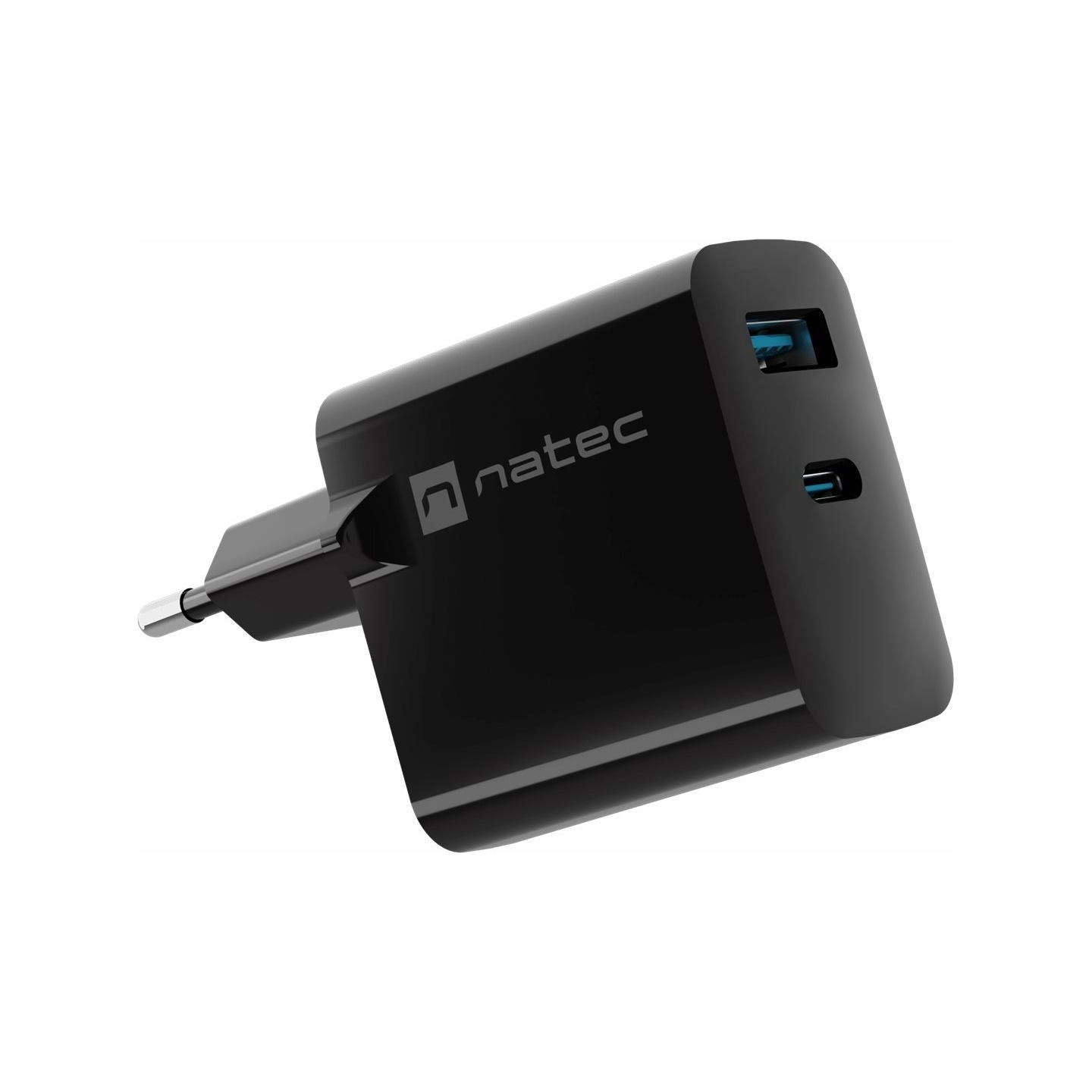 Natec Ribera USB Charger, 1x USB-A, 1x USB-C, 45 W | NUC-2143
