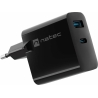 Natec Ribera USB Charger, 1x USB-A, 1x USB-C, 45 W | NUC-2143