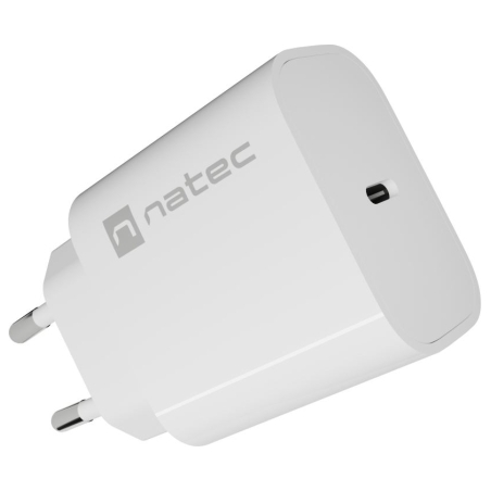 Natec Ribera USB Charger 1X USB-C 20W, White