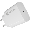 Natec Ribera USB Charger 1X USB-C 20W, White