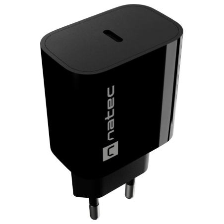 Natec Ribera USB Charger 1X USB-C 20W, Black