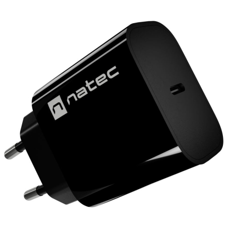 Natec Ribera USB Charger 1X USB-C 20W, Black