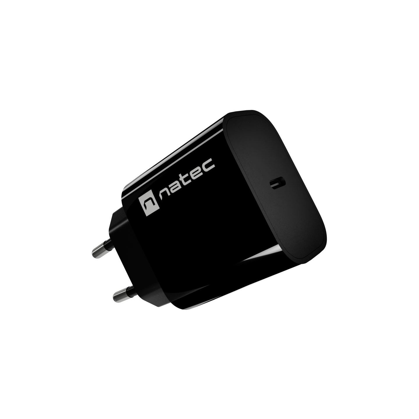 Natec Ribera USB Charger 1X USB-C 20W, Black