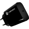 Natec Ribera USB Charger 1X USB-C 20W, Black