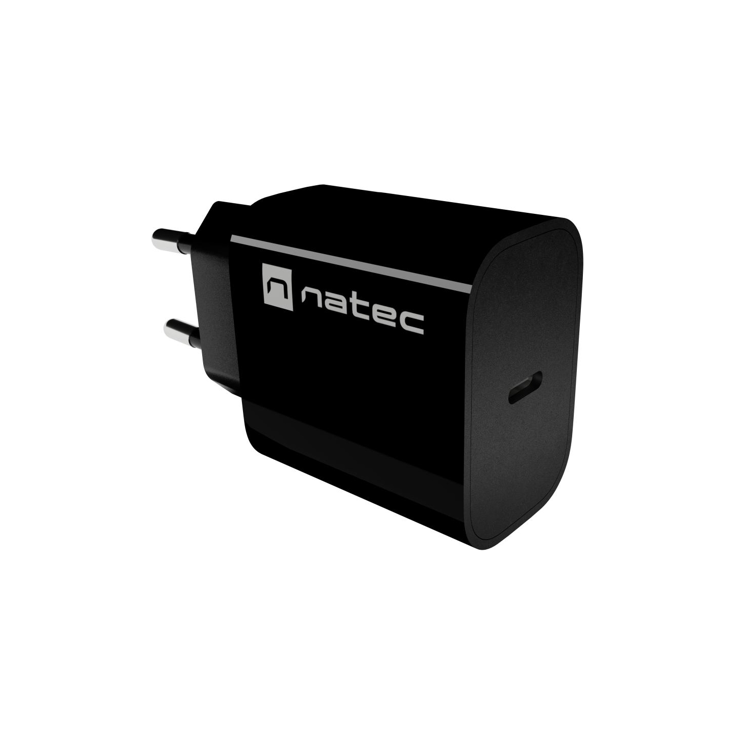 Natec Ribera USB Charger 1X USB-C 20W, Black