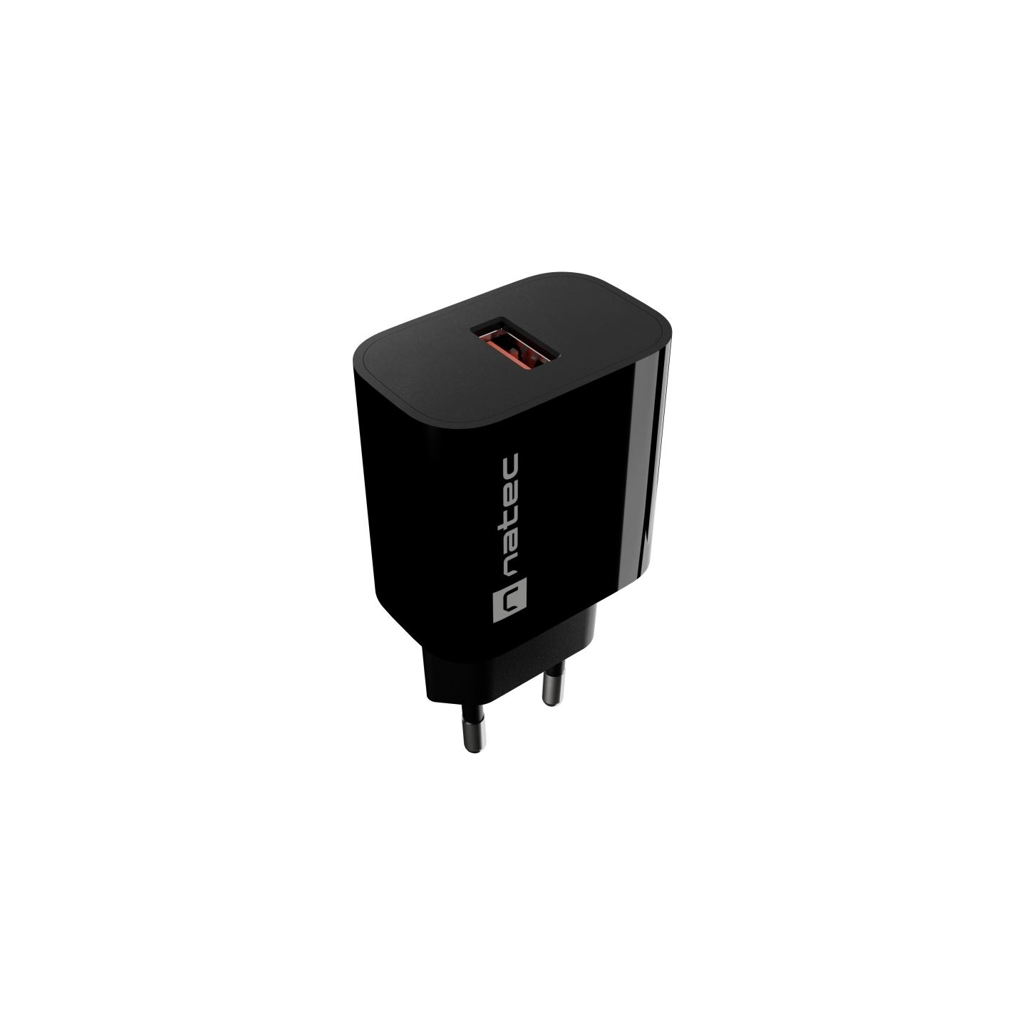 Natec Ribera USB Charger 1X USB-A 18W, Black
