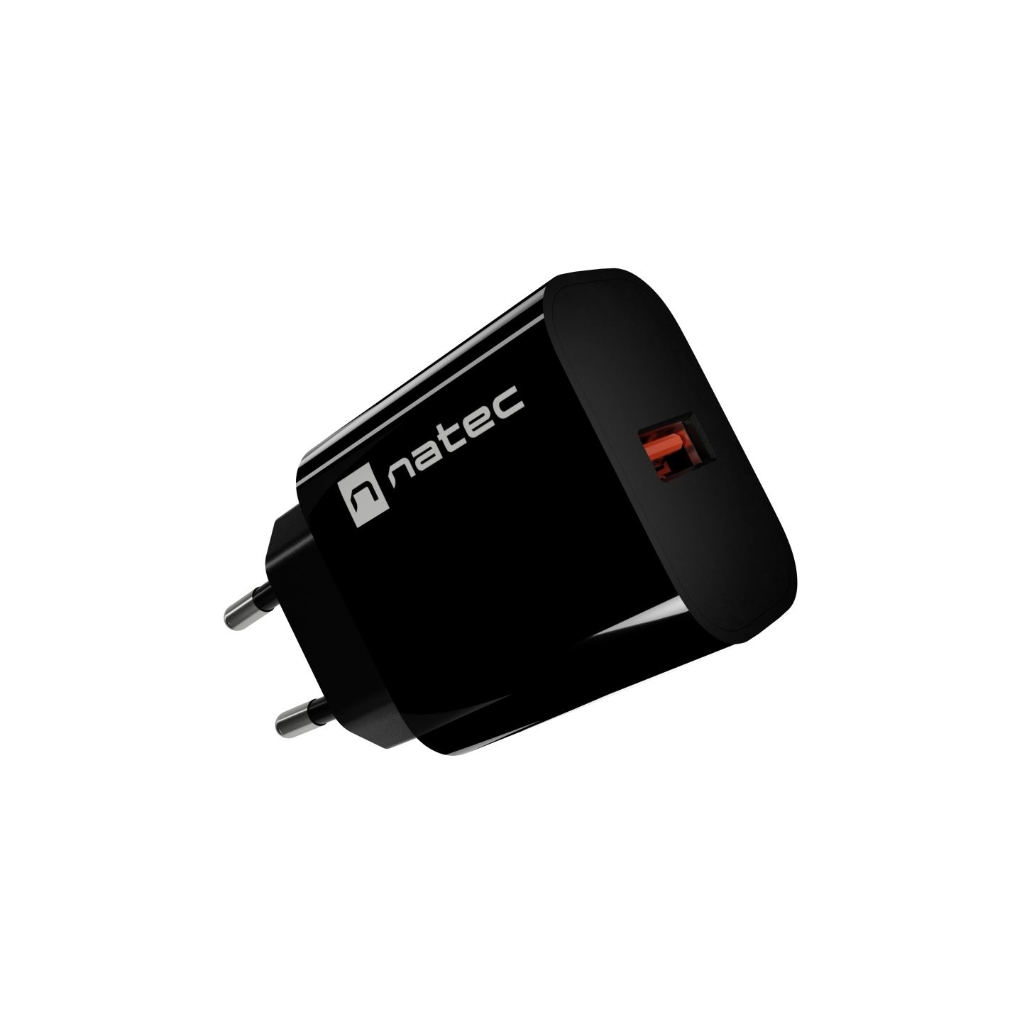 Natec Ribera USB Charger 1X USB-A 18W, Black