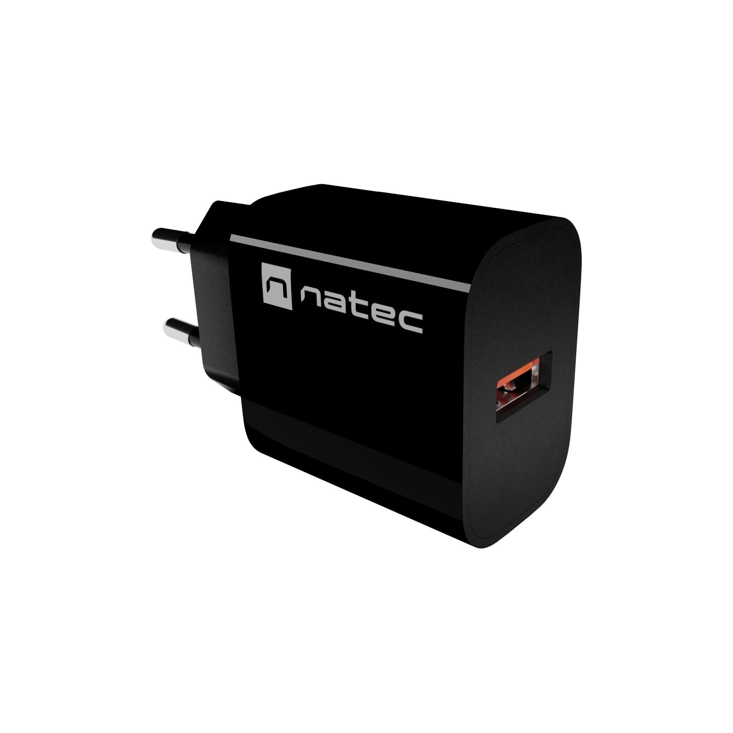 Natec Ribera USB Charger 1X USB-A 18W, Black