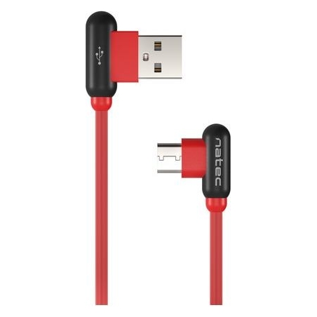 Natec Prati, Angled USB Type C to Type A Cable 1m, Red | Natec | Angled USB Type C to USB Type A | Prati | USB Type C | USB Type