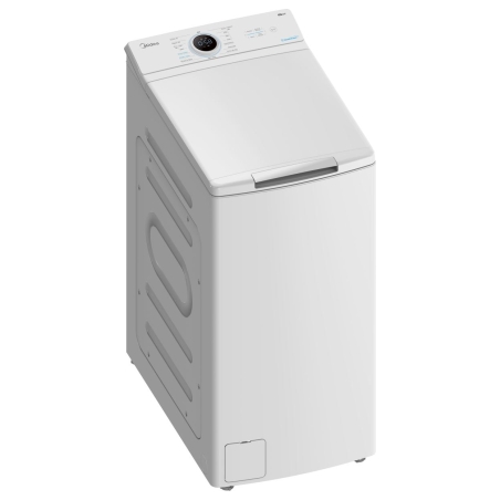 Midea | Washing Machine | MF100T70BA10/W-HR | Energy efficiency class A | Top loading | Washing capacity 7 kg | 1200 RPM | Depth