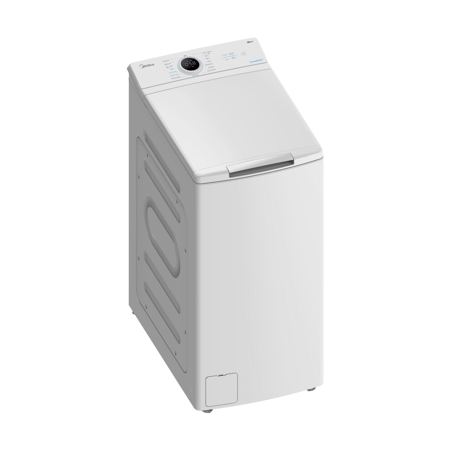 Midea | Washing Machine | MF100T70BA10/W-HR | Energy efficiency class A | Top loading | Washing capacity 7 kg | 1200 RPM | Depth