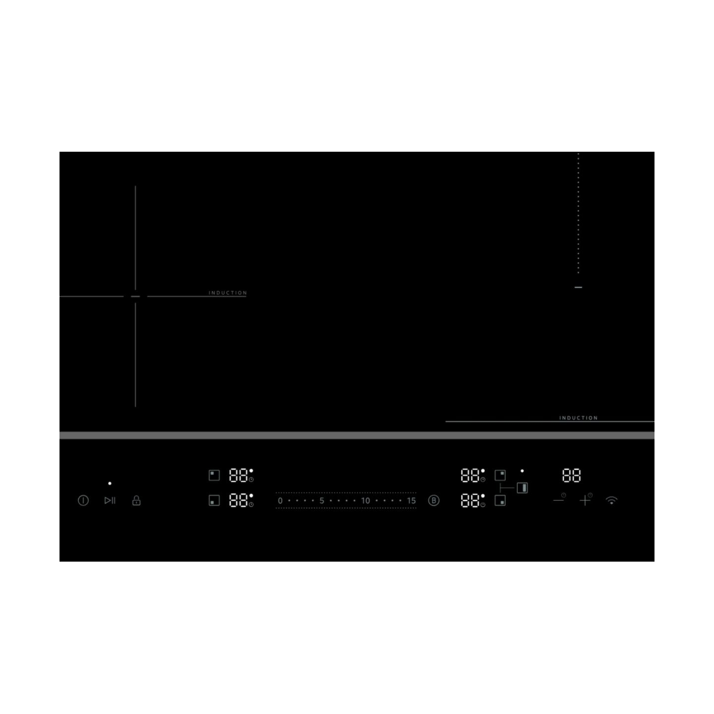 Midea Hob | MIH744BE325GKD | Induction | Number of burners/cooking zones 4 | Touch | Timer | Black