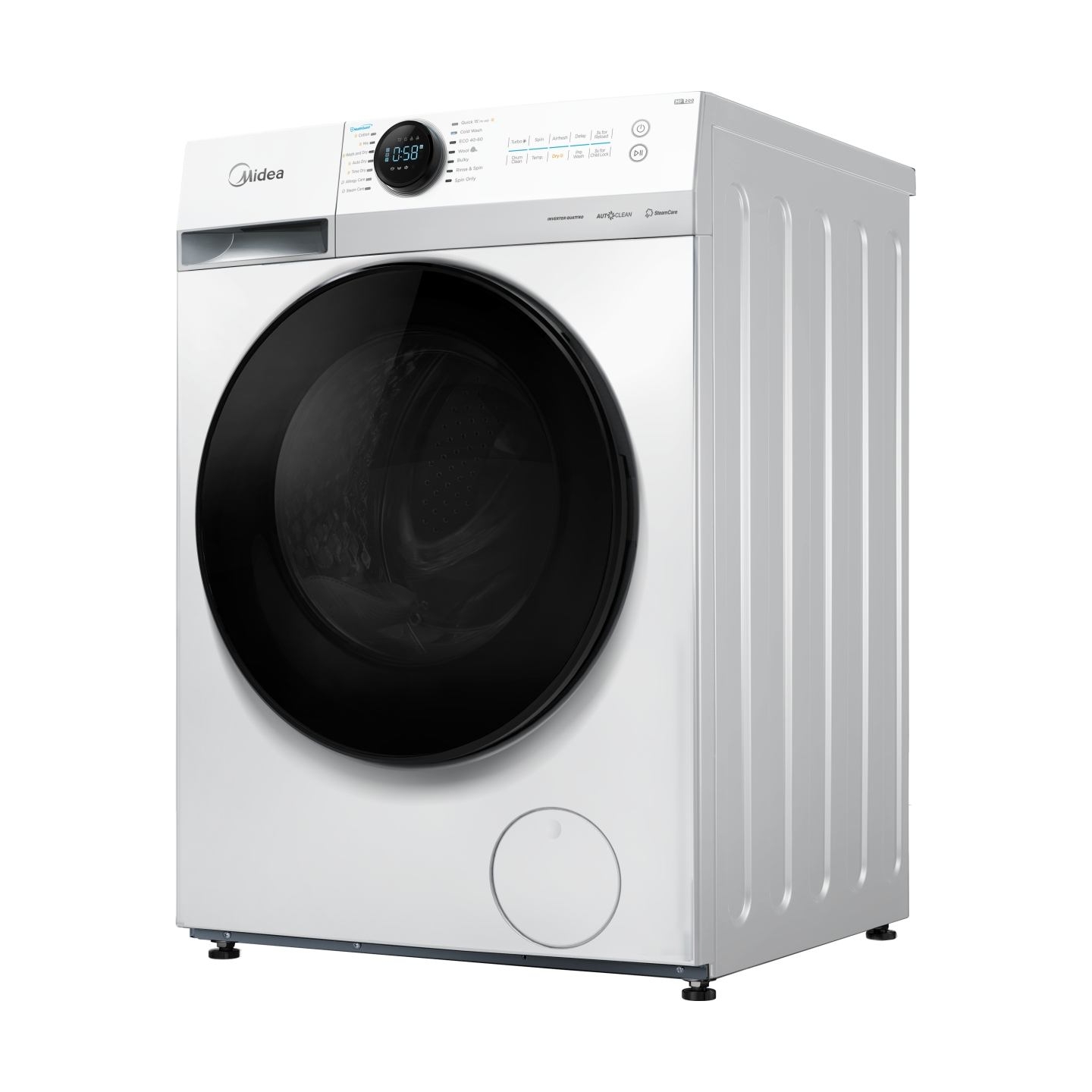 Midea Washing Machine with Dryer | MF200D80WB/W-HR | Energy efficiency class A/E | Front loading | Washing capacity 8 kg | 1400 