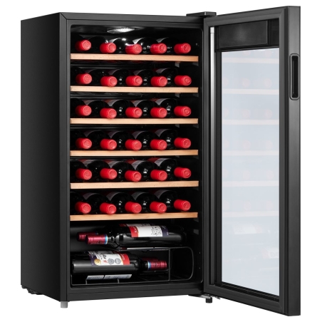 Midea Wine Cooler | MDRW150FGG22W | Energy efficiency class Class G | Free standing | Bottles capacity 34 | Black