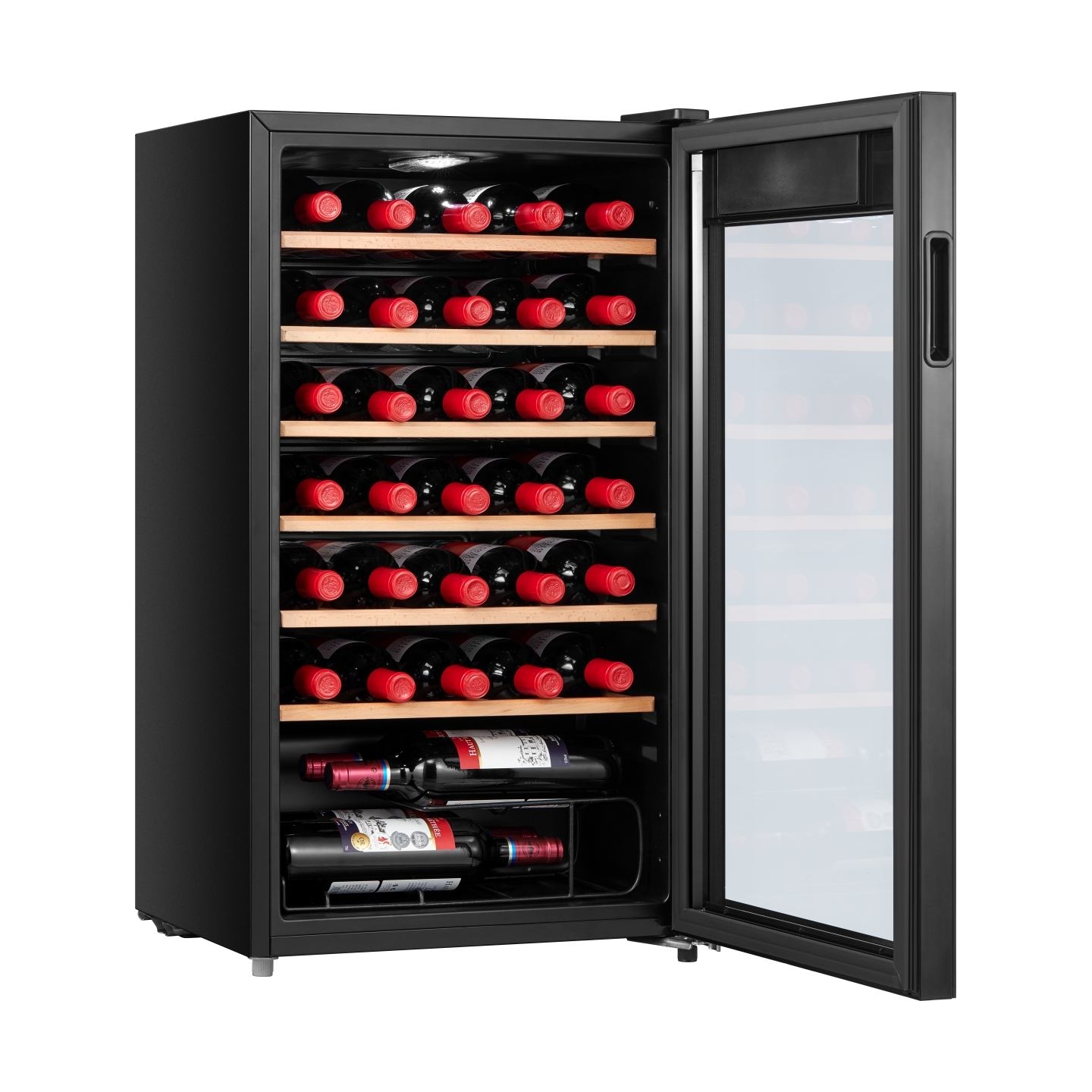 Midea Wine Cooler | MDRW150FGG22W | Energy efficiency class Class G | Free standing | Bottles capacity 34 | Black