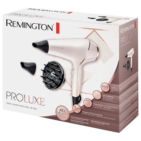 Remington | Hair dryer | ProLuxe AC9140 | 2400 W | Number of temperature settings 3 | Ionic function | Diffuser nozzle | White/G