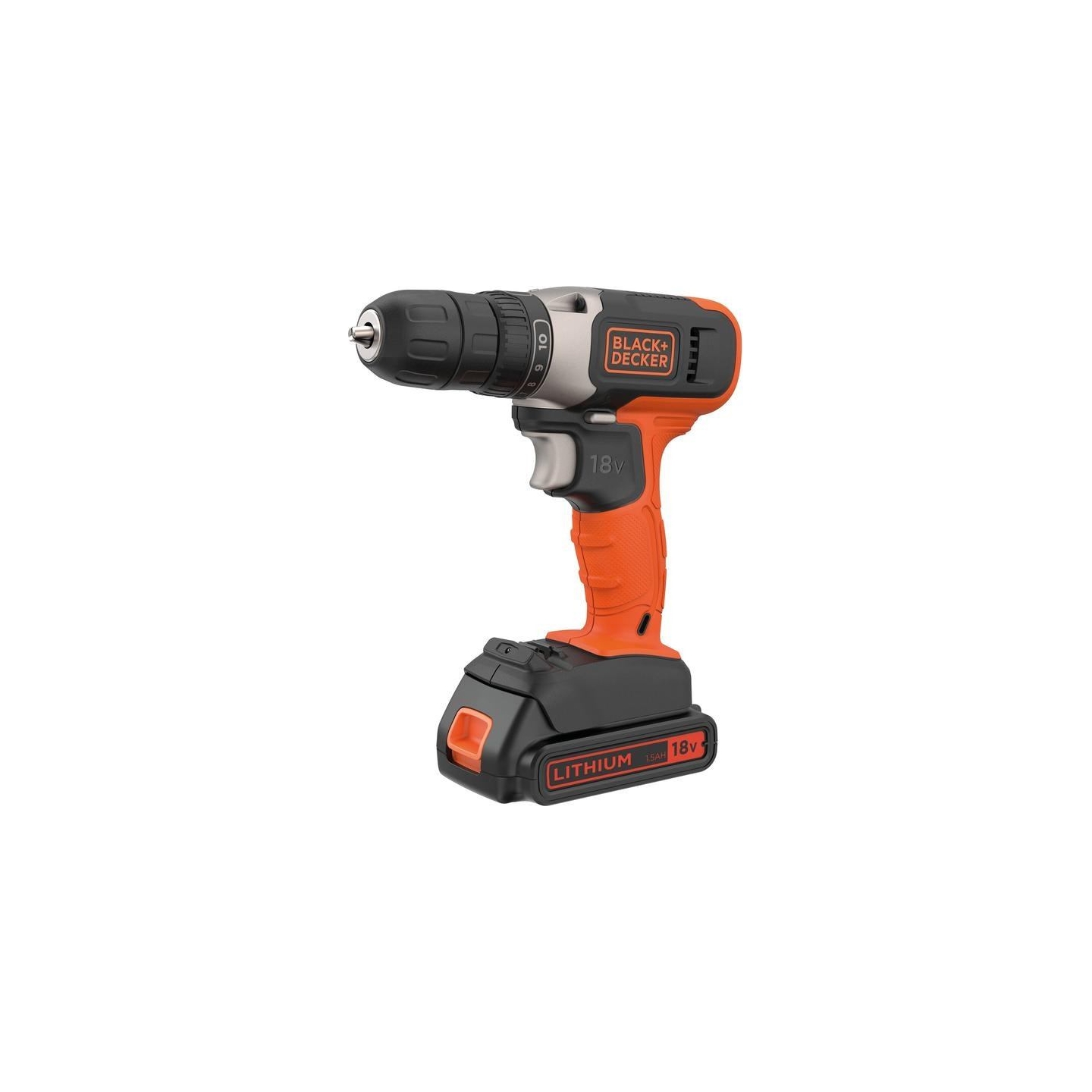 Black & Decker | Cordless Drill Driver | BCD001C1-QW | 18 V | 1.5 Ah | Lithium