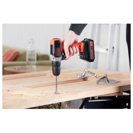Black & Decker | Cordless Drill Driver | BCD001C1-QW | 18 V | 1.5 Ah | Lithium