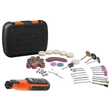 Black & Decker | 8V Cordless Rotary Tool With Kit Box | BCRT8IK-XJ