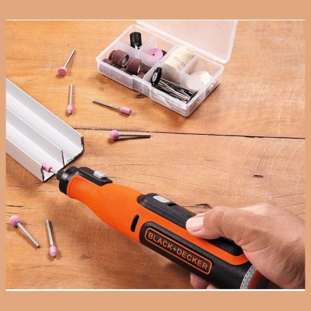 Black & Decker | 8V Cordless Rotary Tool With Kit Box | BCRT8IK-XJ