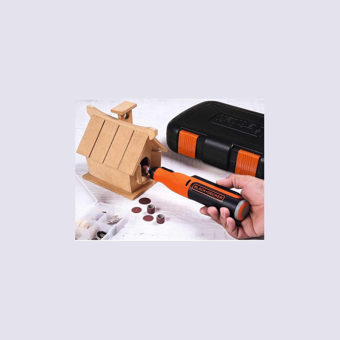 Black & Decker | 8V Cordless Rotary Tool With Kit Box | BCRT8IK-XJ