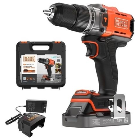 Black & Decker | Cordless Drill Driver | BCD383D1XK-QW | 18 V | 2.0 Ah | Lithium