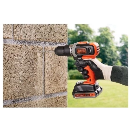 Black & Decker | Cordless Drill/Driver with  2.0 Ah/4.0 Ah Battery | BCD003MEM2K-QW | 18 V | 2.0/4.0 Ah | Lithium