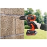Black & Decker | Cordless Drill/Driver with  2.0 Ah/4.0 Ah Battery | BCD003MEM2K-QW | 18 V | 2.0/4.0 Ah | Lithium