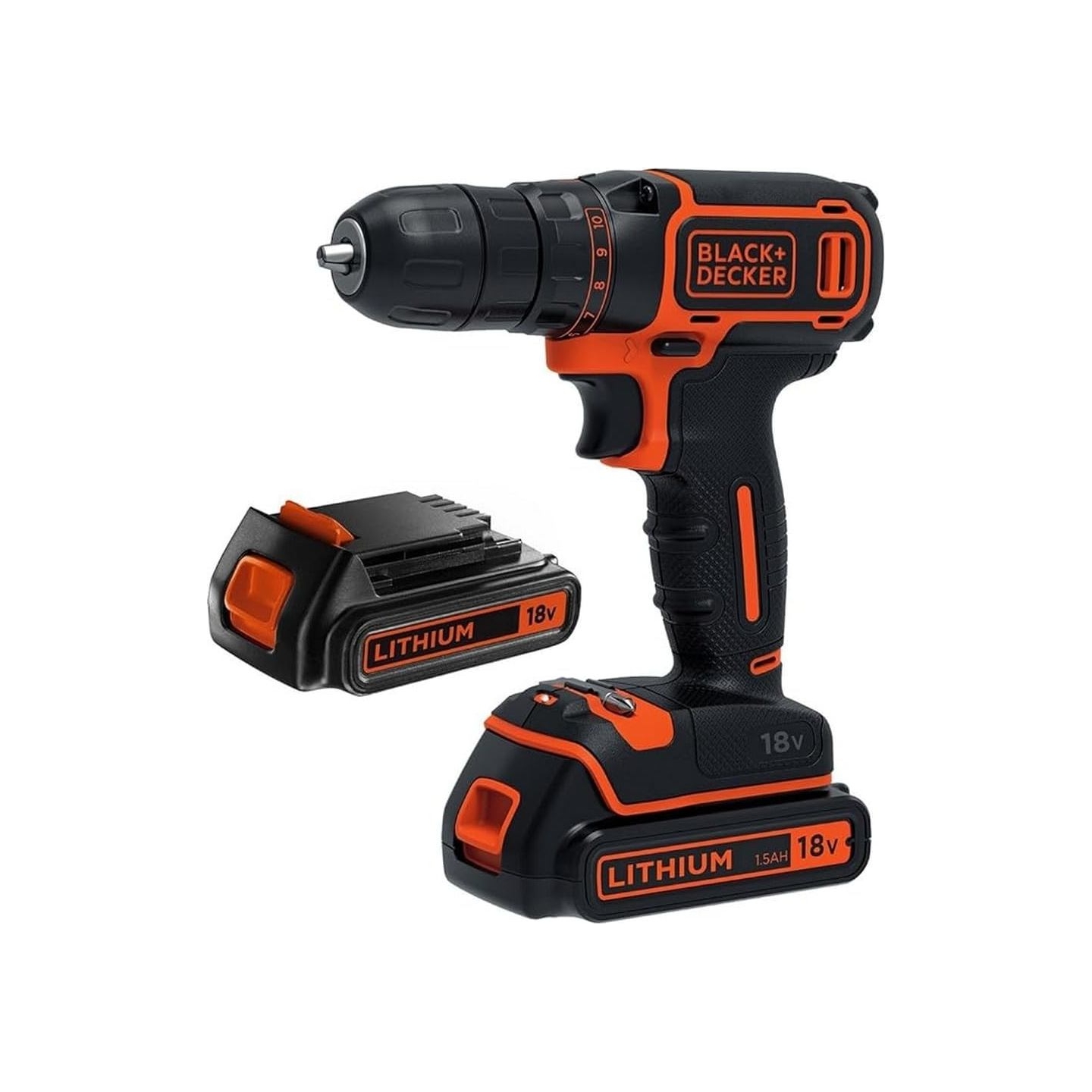 Black & Decker Cordless Drill | BDCDC18B-QW | 18 V | 2x 1.5 Ah | Li-Ion