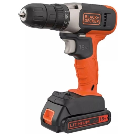 Black & Decker | Cordless Drill Driver | BCD001C2-QW | 18 V | 2x1.5 Ah | Lithium