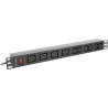 Lanberg Power Distribution unit (PDU) 19" 1U 16A 2M 4x C19 6x IEC C13 Sockets C20 | PDU-04I1906I-0200-C20-BK