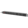 Lanberg Power Distribution unit (PDU) 19" 1U 16A 2M 4x C19 6x IEC C13 Sockets C20 | PDU-04I1906I-0200-C20-BK