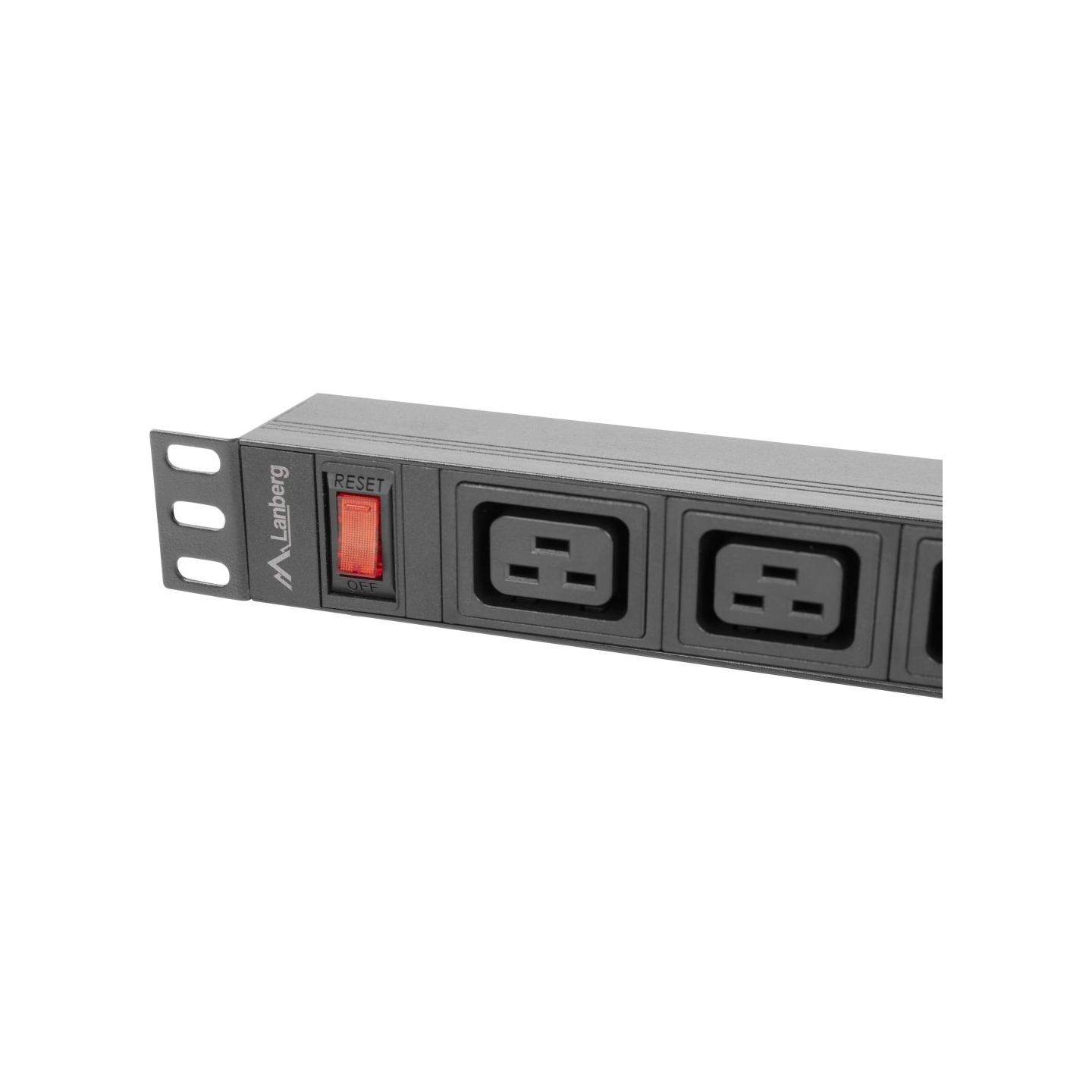 Lanberg Power Distribution unit (PDU) 19" 1U 16A 2M 4x C19 6x IEC C13 Sockets C20 | PDU-04I1906I-0200-C20-BK