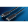 Lanberg | USB-C M/F 3.1 Cable | CA-USBE-20CC-0005-BK