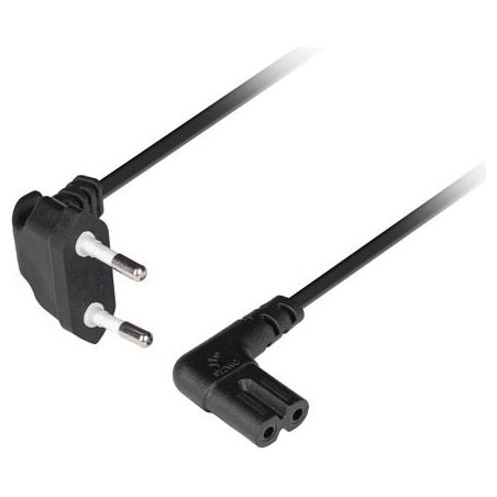 Lanberg CEE 7/16 to EC 320 C7 Euro (radio) power cord 1.8m angled VDE | CA-C7CA-12CC-0018-BK