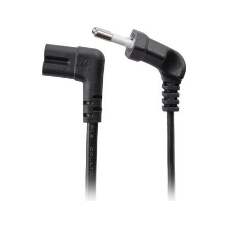 Lanberg CEE 7/16 to EC 320 C7 Euro (radio) power cord 1.8m angled VDE | CA-C7CA-12CC-0018-BK